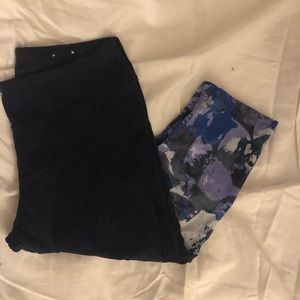 Navy workout leggings